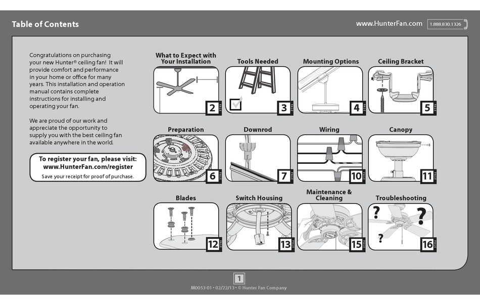 HUNTER 53240 INSTRUCTIONS MANUAL Pdf 