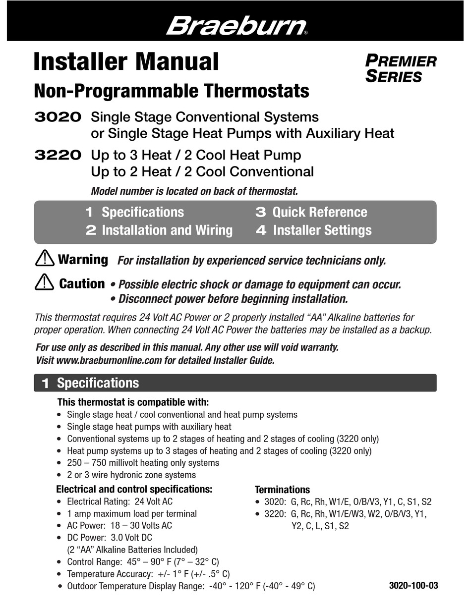 39 Braeburn 3200 Thermostat Wiring Diagram - Wiring Diagram Online Source