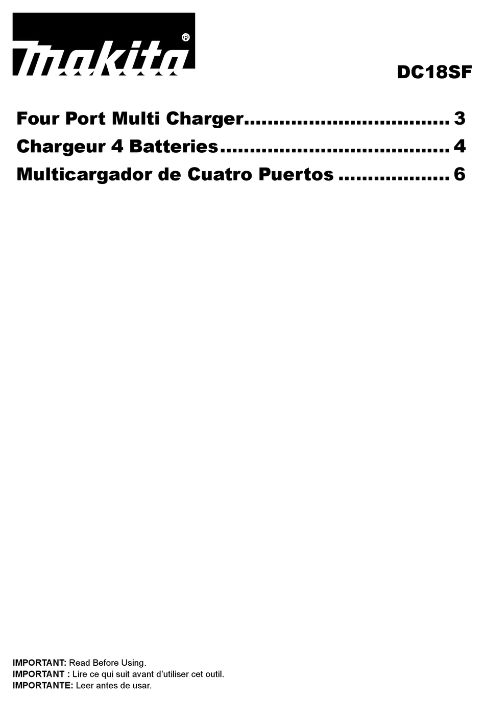 MAKITA DC18SF INSTRUCTION MANUAL Pdf Download | ManualsLib