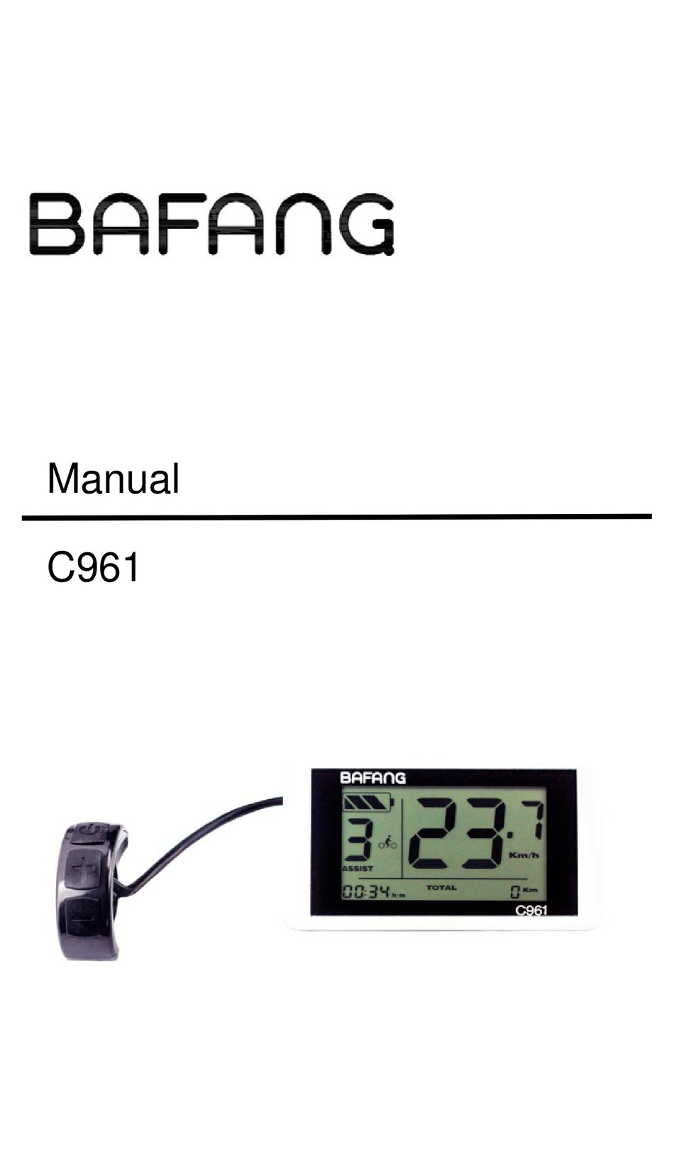 BAFANG C961 MANUAL Pdf Download | ManualsLib