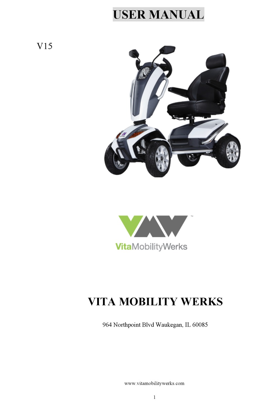 VITA MOBILITY WERKS V15 USER MANUAL Pdf Download ManualsLib