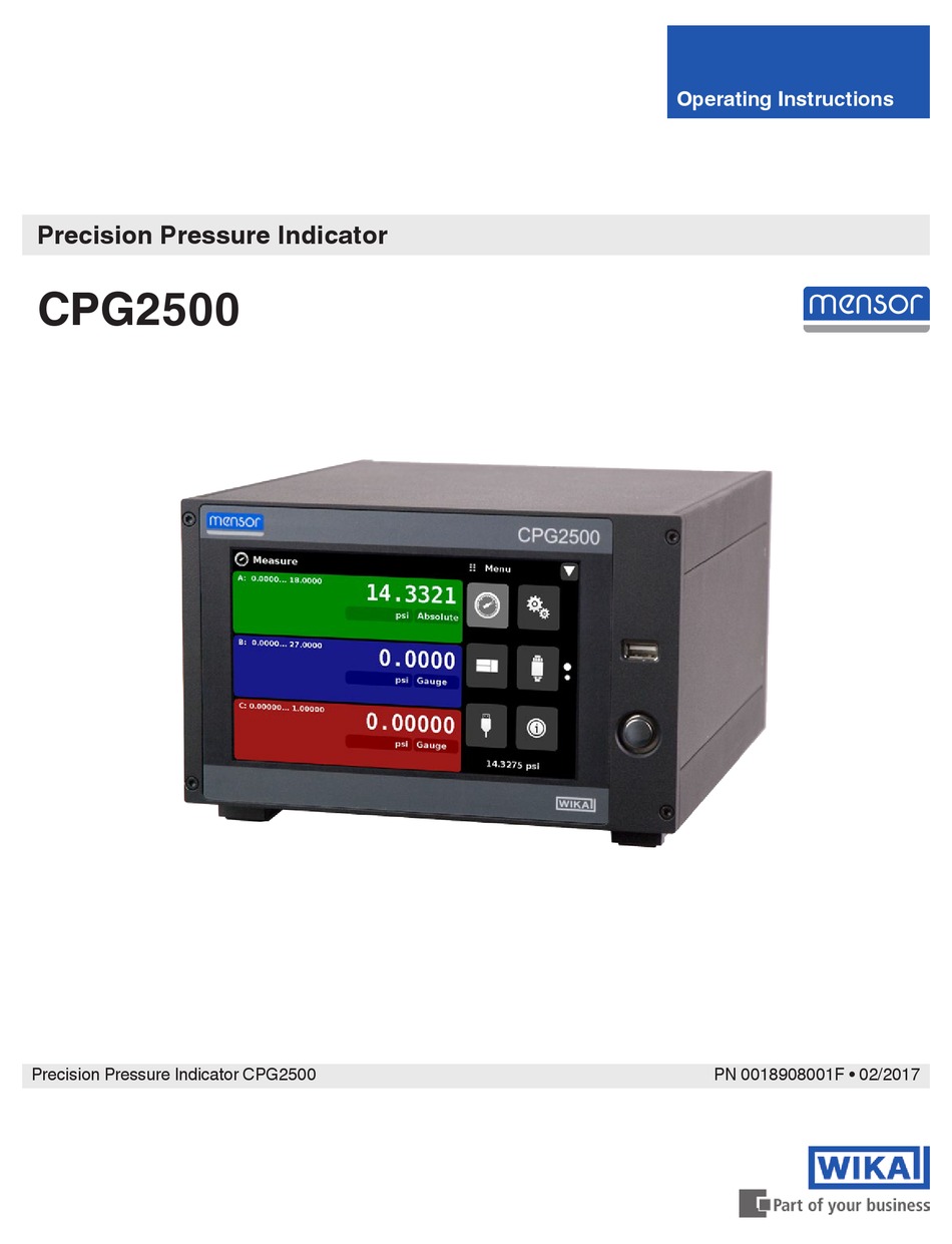 CPG2500 Precision Digital Barometer - Mensor