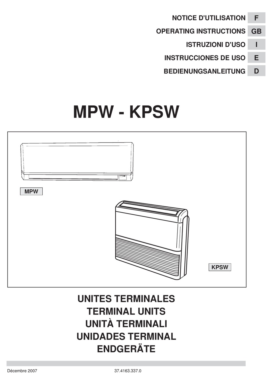 Advice On Comfort And Energy Saving; Troubleshooting Guide - Technibel MPW  Operating Instructions Manual [Page 9] | ManualsLib