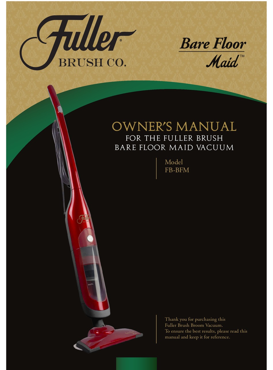 FULLER FB-BFM OWNER'S MANUAL Pdf 