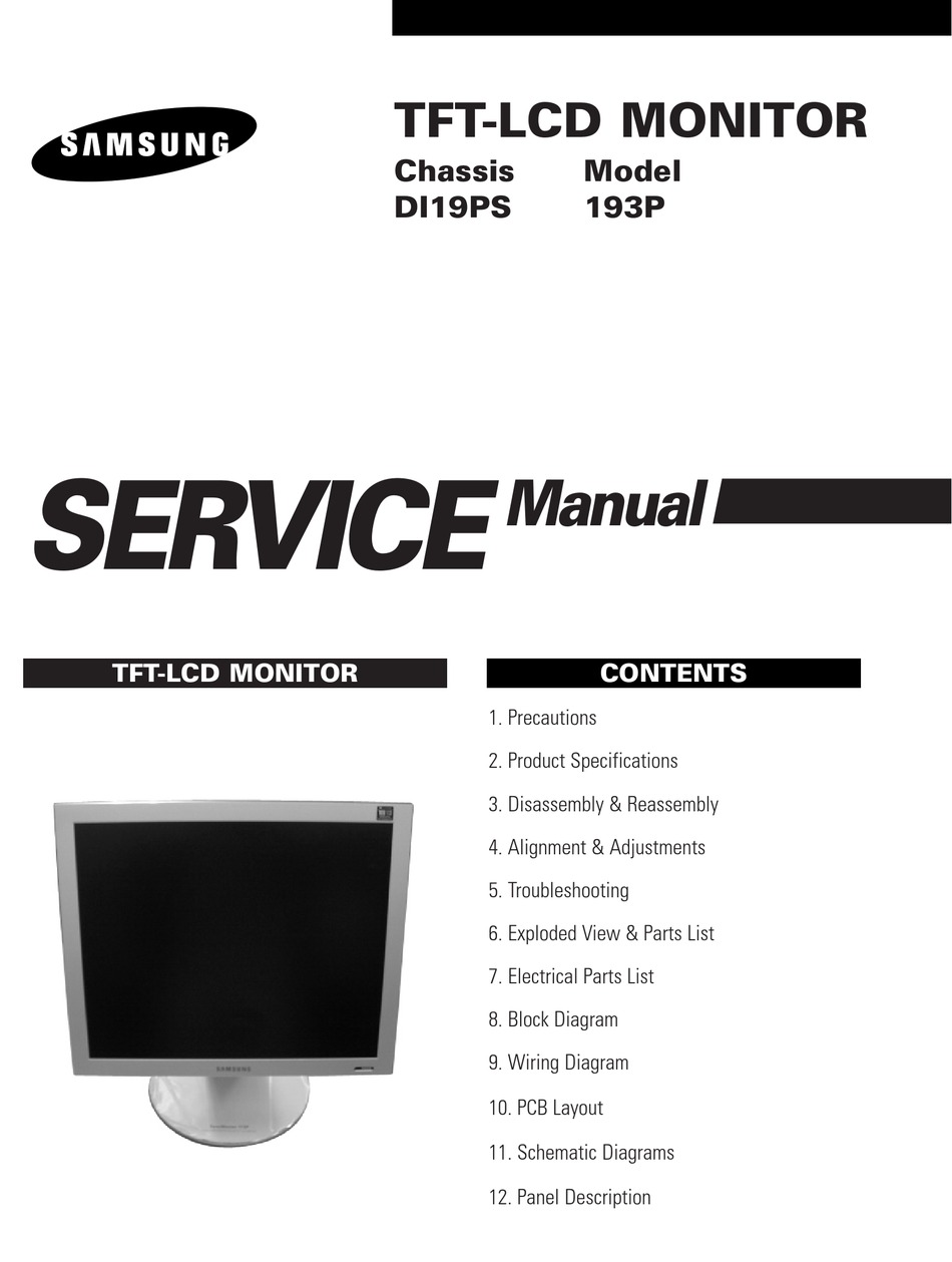 SAMSUNG 193P SERVICE MANUAL Pdf Download | ManualsLib