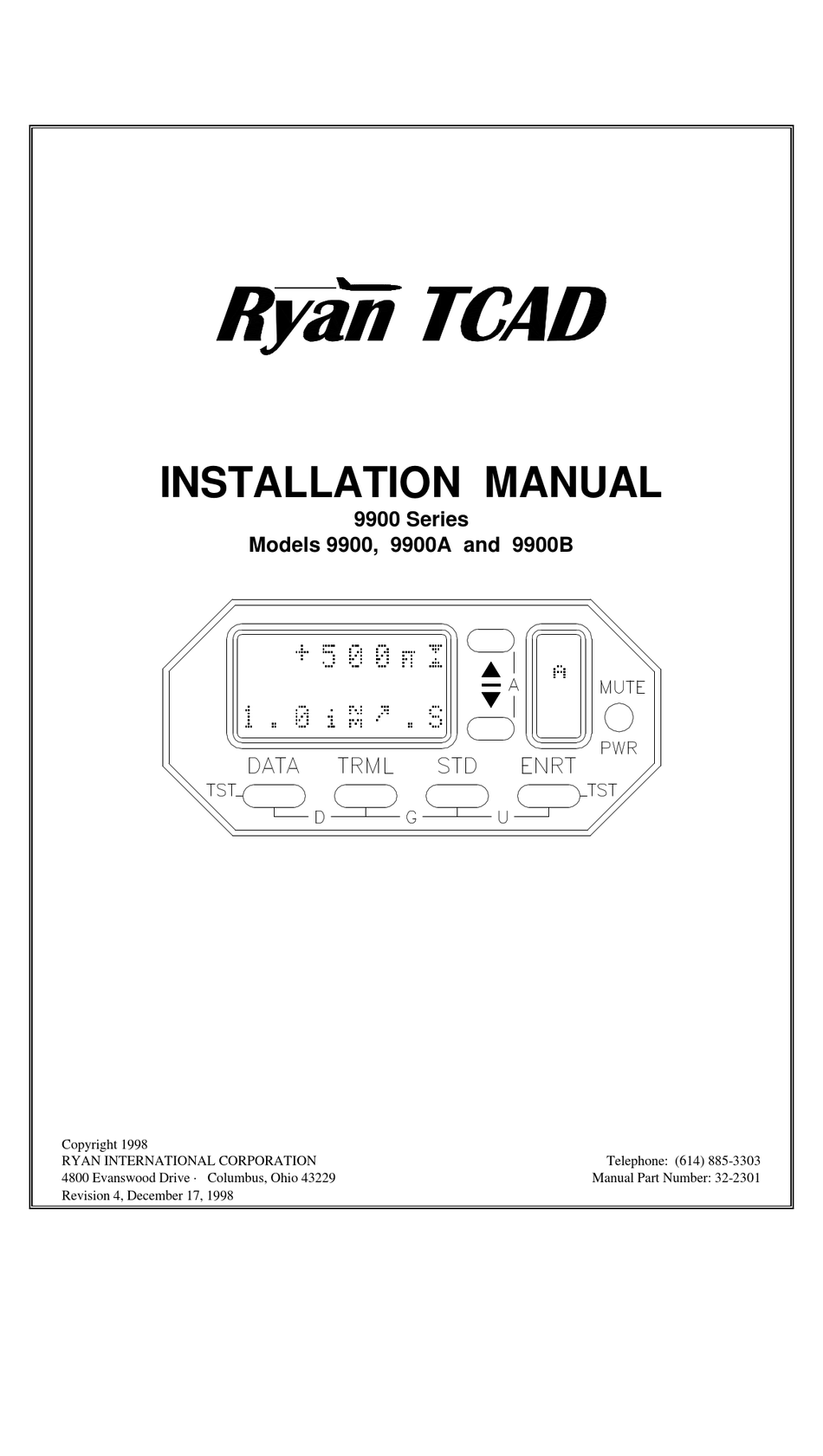 Ryan Tcad 9900 Installation Manual Pdf