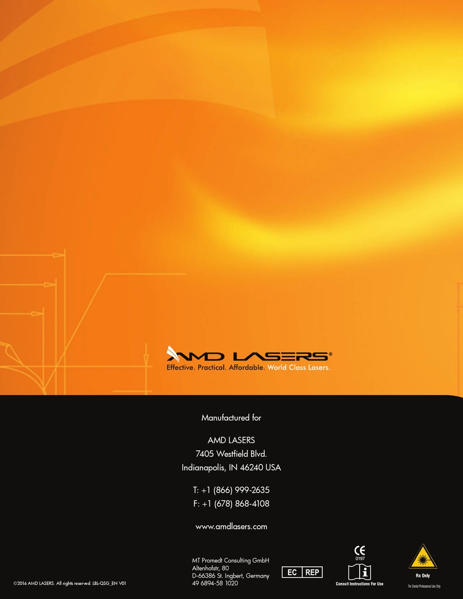 AMD LASERS PICASSO QUICK START MANUAL Pdf Download | ManualsLib