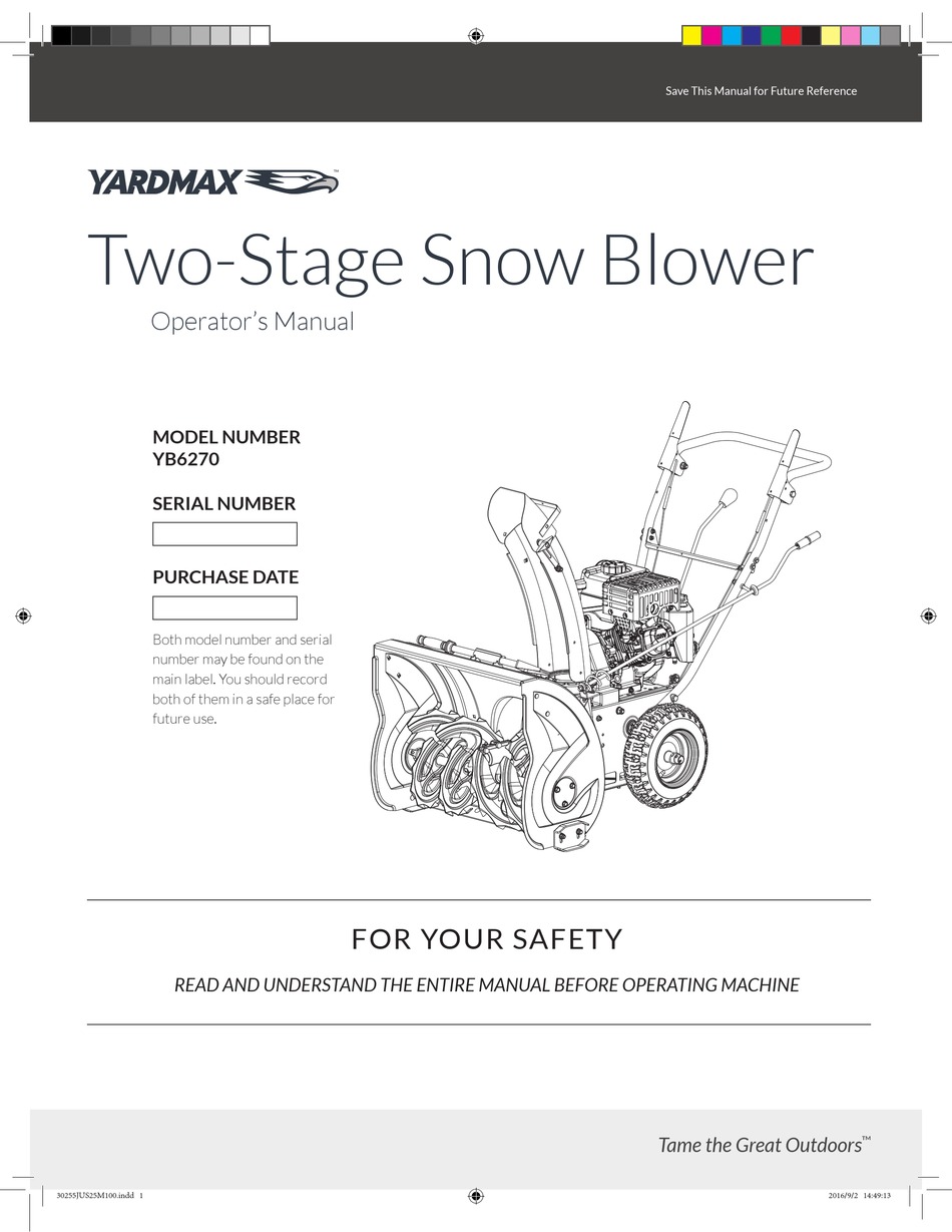 YARDMAX YB6270 OPERATOR'S MANUAL Pdf Download | ManualsLib