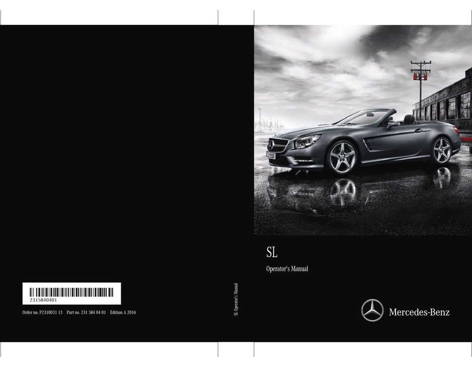 MERCEDES-BENZ SL SERIES OPERATOR'S MANUAL Pdf Download | ManualsLib