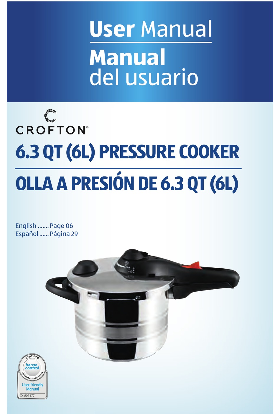 CROFTON 6.3 QT USER MANUAL Pdf Download ManualsLib
