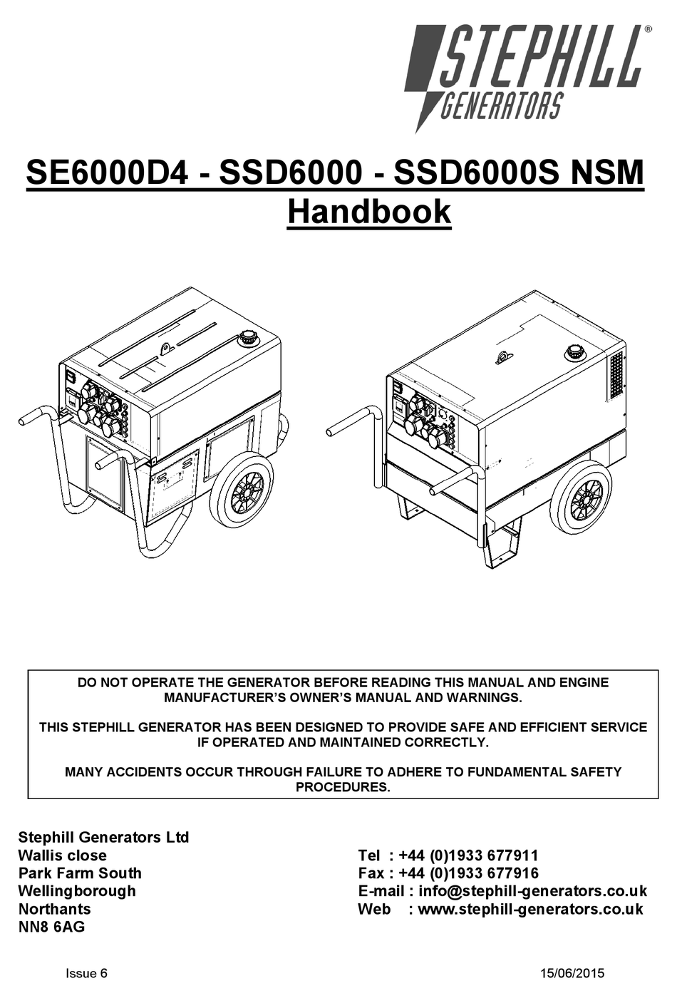 Stephill Se6000d4 Handbook Pdf Download Manualslib