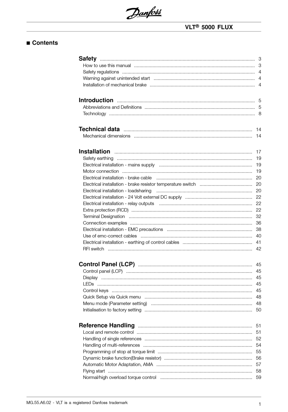 DANFOSS VLT 5000 FLUX OPERATING INSTRUCTIONS MANUAL Pdf Download