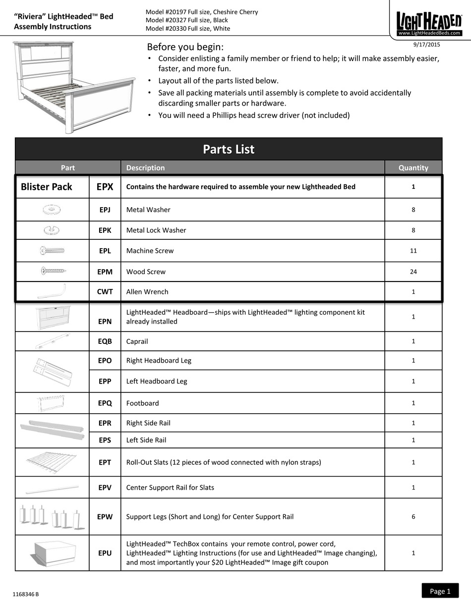 light-headed-20197-assembly-instructions-manual-pdf-download-manualslib