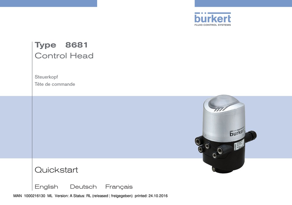 BURKERT 8681 QUICK START MANUAL Pdf Download ManualsLib
