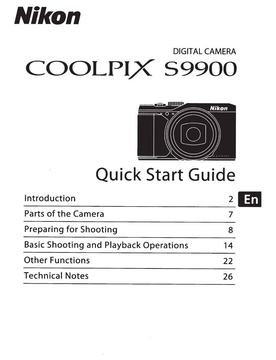 NIKON COOLPIX S9700 CAMERA PRINTED INSTRUCTION MANUAL USER GUIDE 262 PAGES A5 