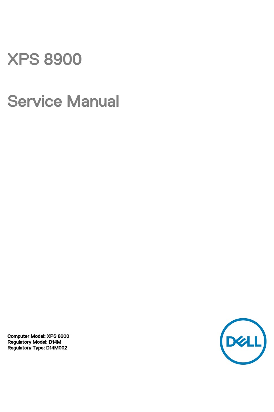 DELL XPS 8900 SERVICE MANUAL Pdf Download ManualsLib