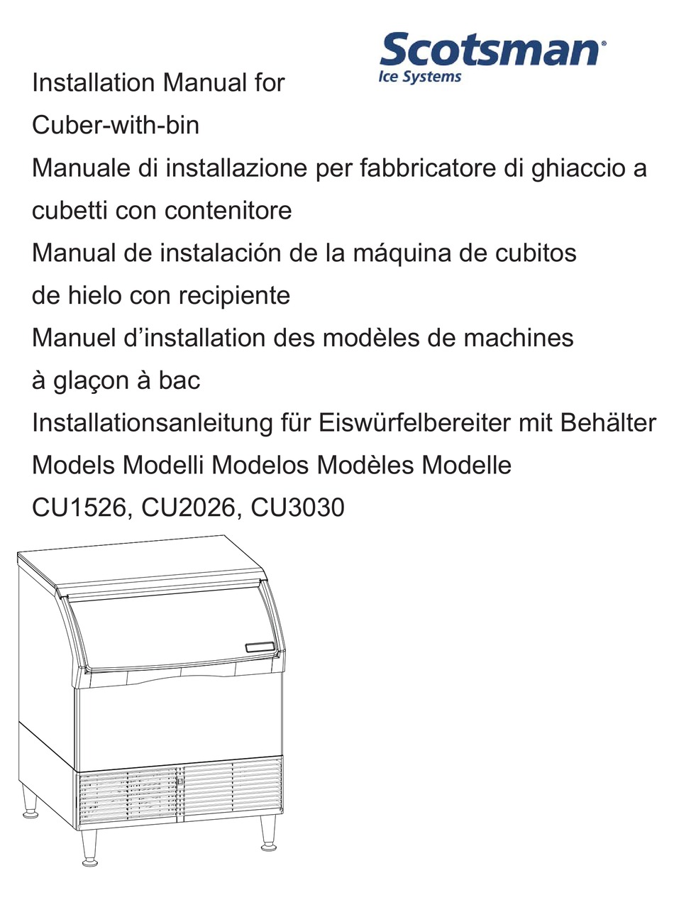 Scotsman Cu1526ma 6 Installation Manual Pdf Download Manualslib 