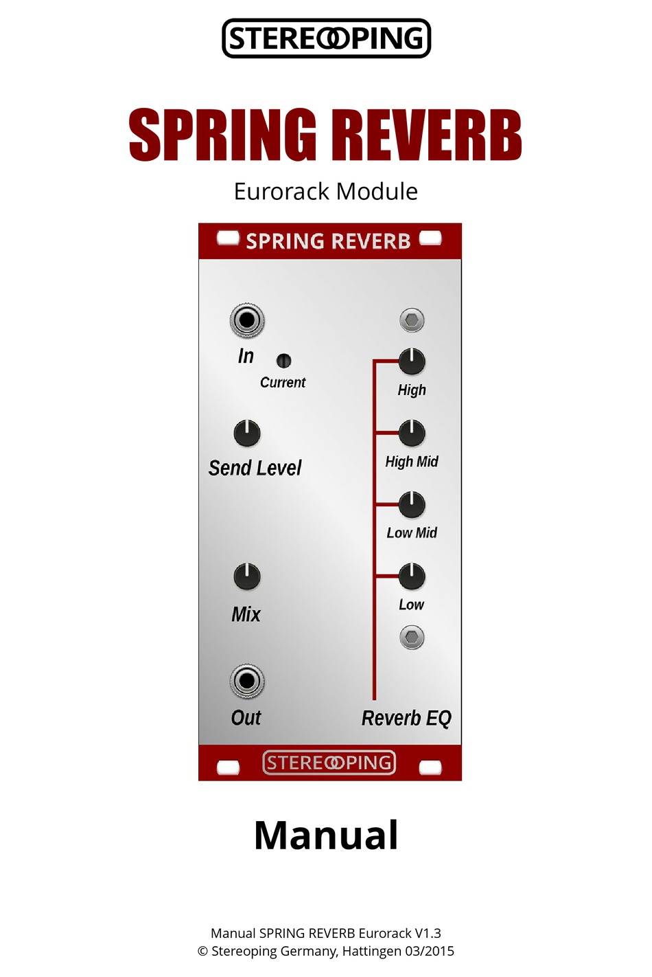 STEREOPING SPRING REVERB MANUAL Pdf Download ManualsLib