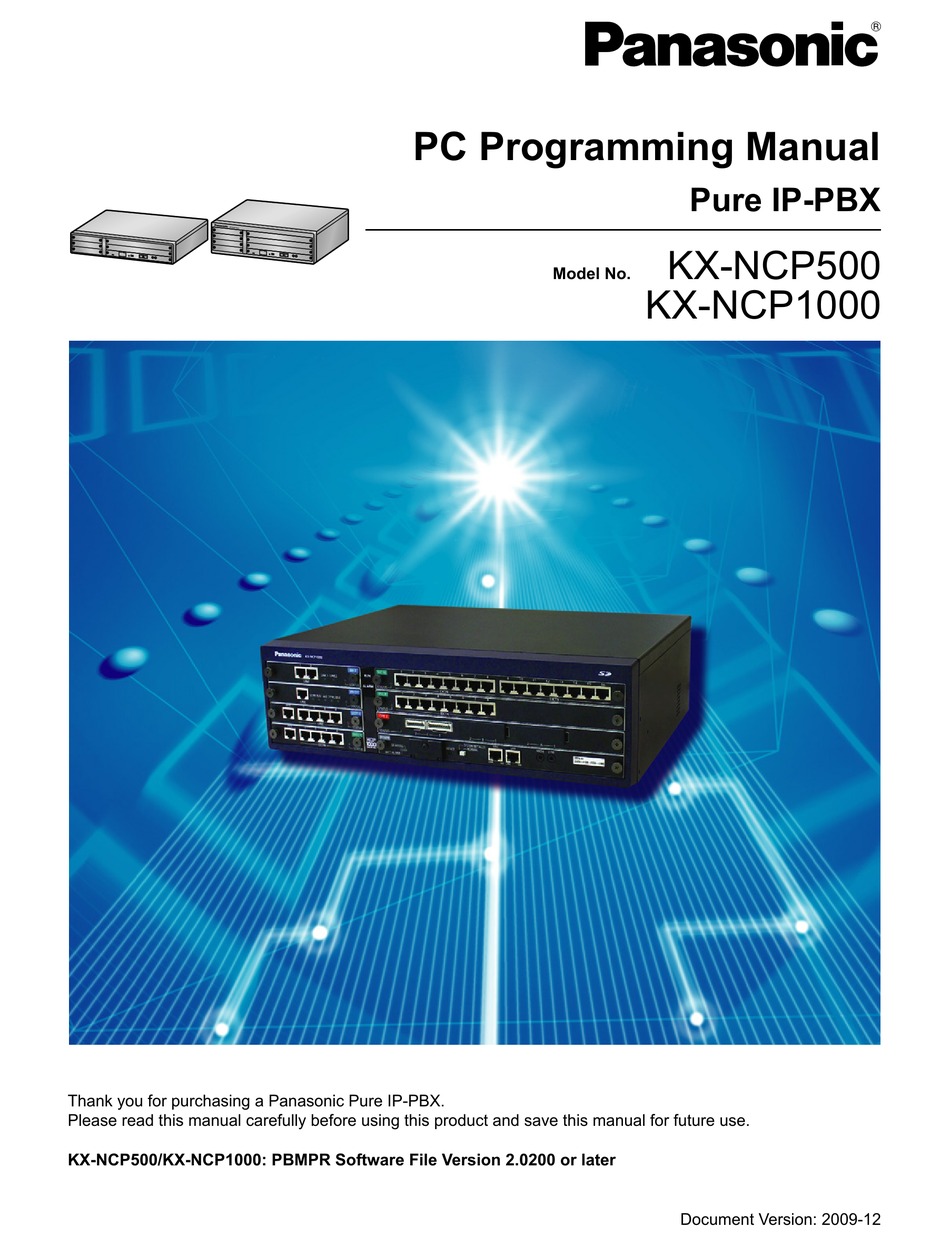 Panasonic Kx Ncp500 Pc Programming Manual Pdf Download Manualslib