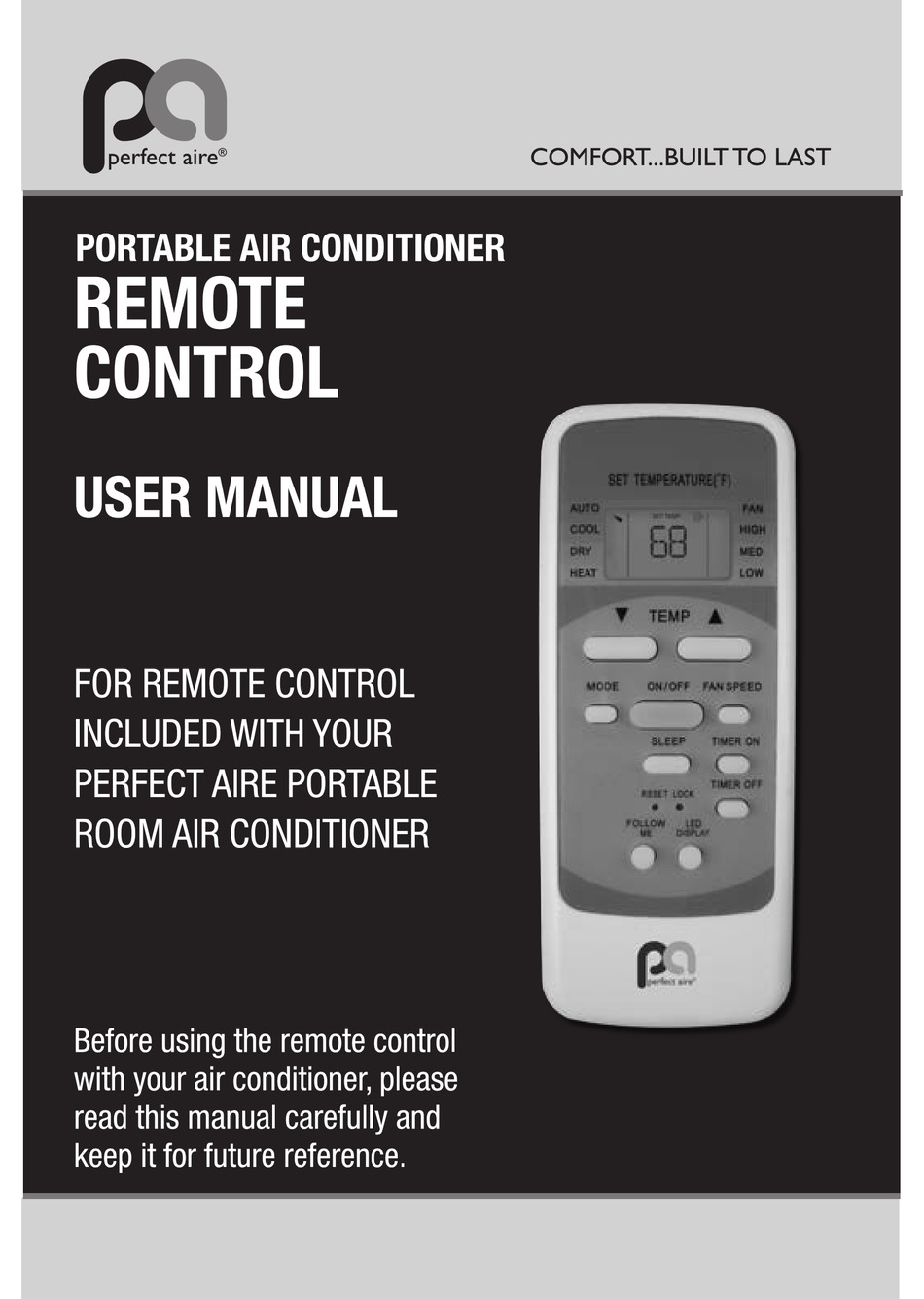 PERFECT AIRE PORT8000 USER MANUAL Pdf Download ManualsLib