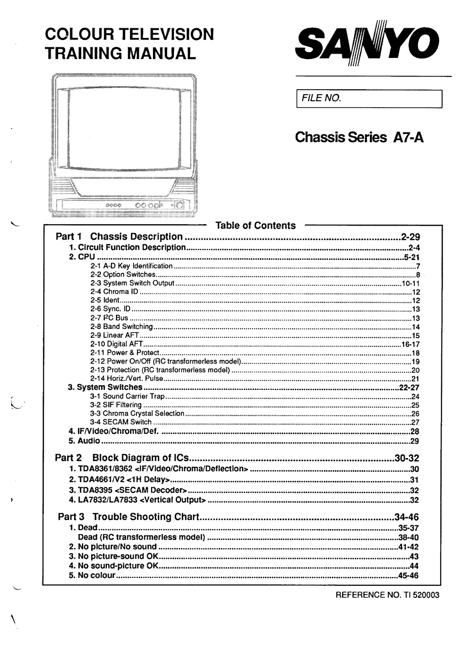 SANYO C21ZM45 TRAINING MANUAL Pdf Download | ManualsLib