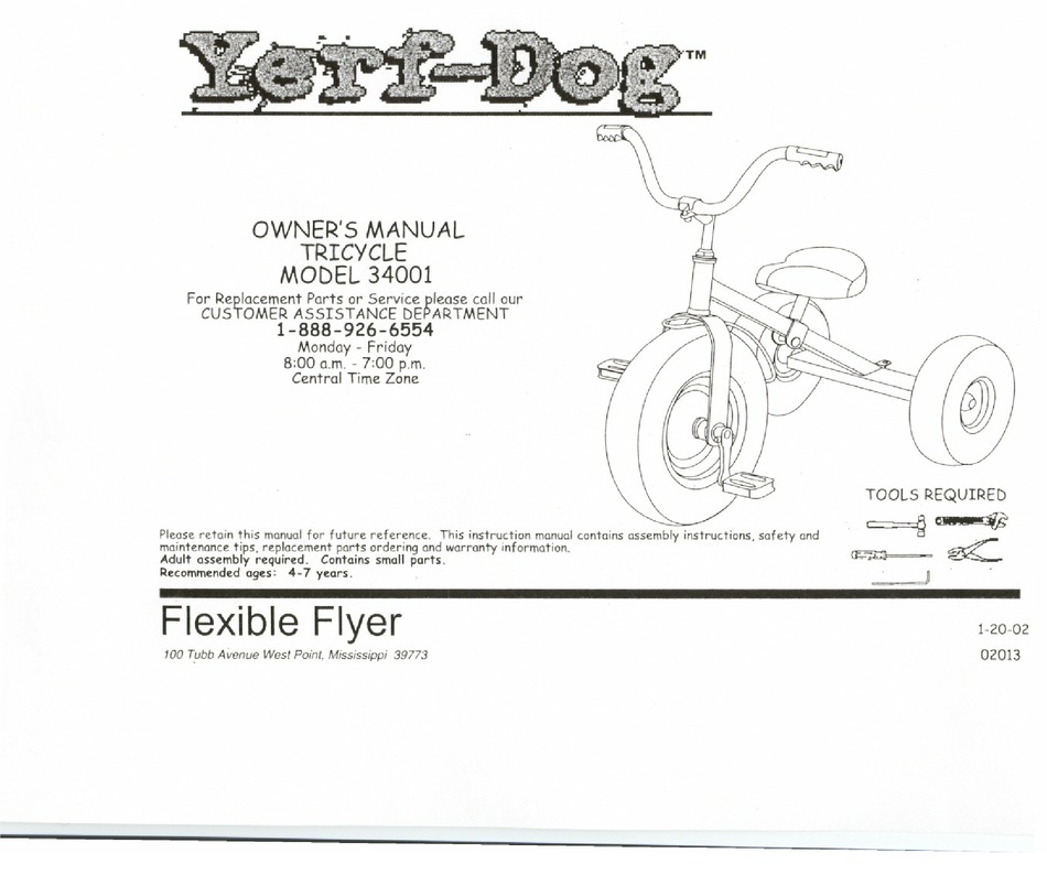 YERF DOG 34001 OWNER S MANUAL Pdf Download ManualsLib