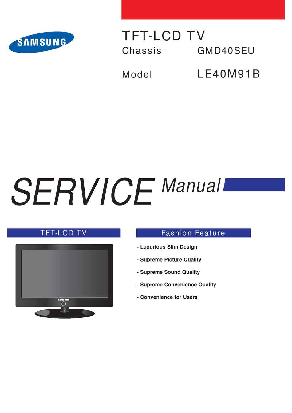 SAMSUNG LE40M91B SERVICE MANUAL Pdf Download | ManualsLib