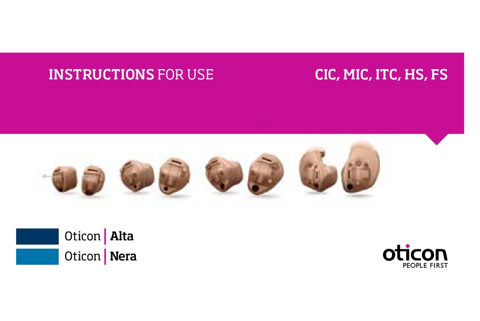 OTICON ALFA INSTRUCTIONS FOR USE MANUAL Pdf Download ManualsLib
