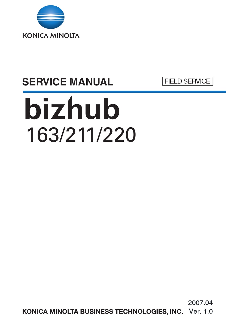 Konica Minolta Bizhub 163 Service Manual Pdf Download Manualslib