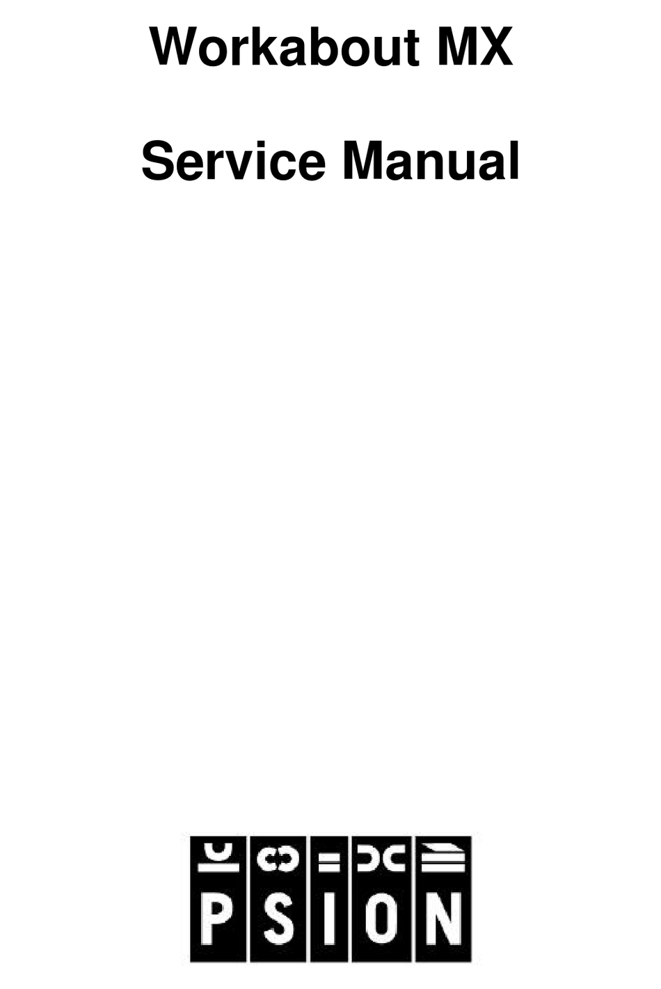 PSION WORKABOUT MX SERVICE MANUAL Pdf Download | ManualsLib