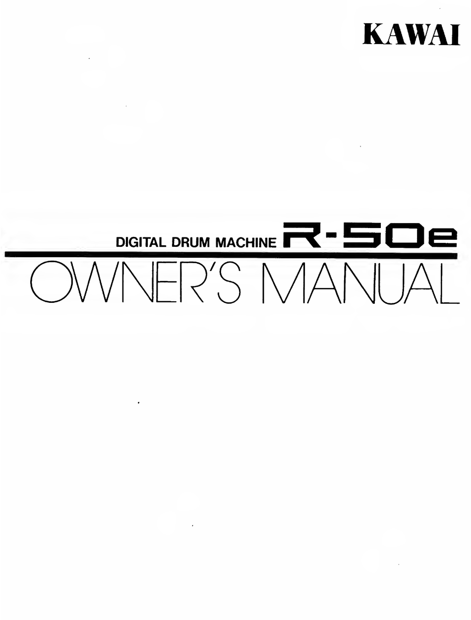KAWAI R-50E OWNERS MANUAL Pdf Download | ManualsLib KAWAI R-50E OWNERS MANUAL Pdf Download
