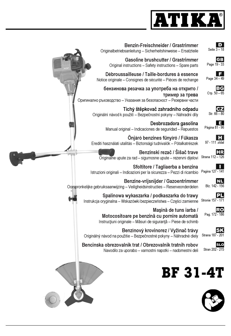 ATIKA BF 31 4T ORIGINAL INSTRUCTIONS MANUAL Pdf Download ManualsLib