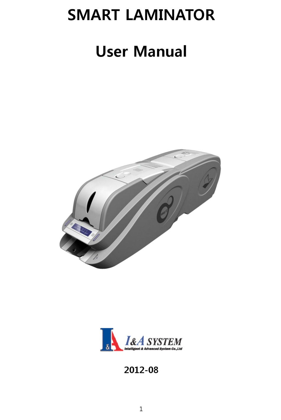 I&A SYSTEM SMART LAMINATOR USER MANUAL Pdf Download ManualsLib
