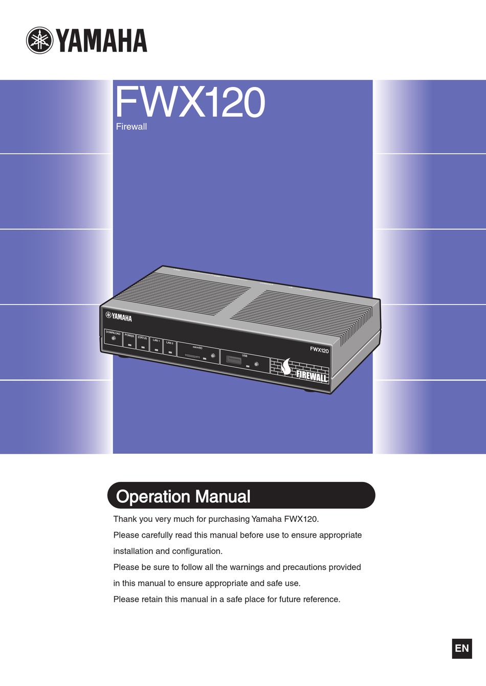 YAMAHA FWX120 OPERATION MANUAL Pdf Download | ManualsLib