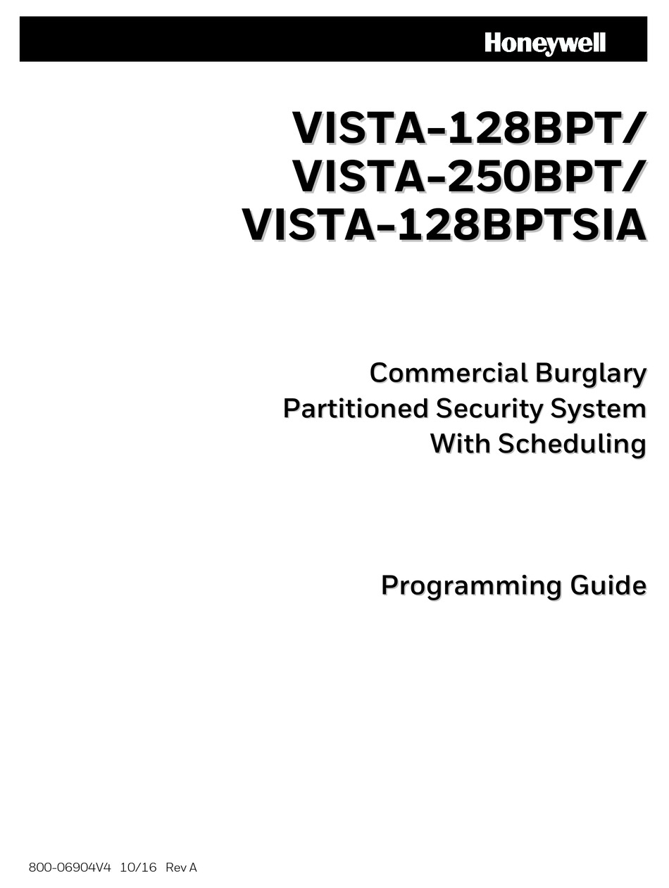 Honeywell Vista 128bpt Programming Manual Pdf Download Manualslib