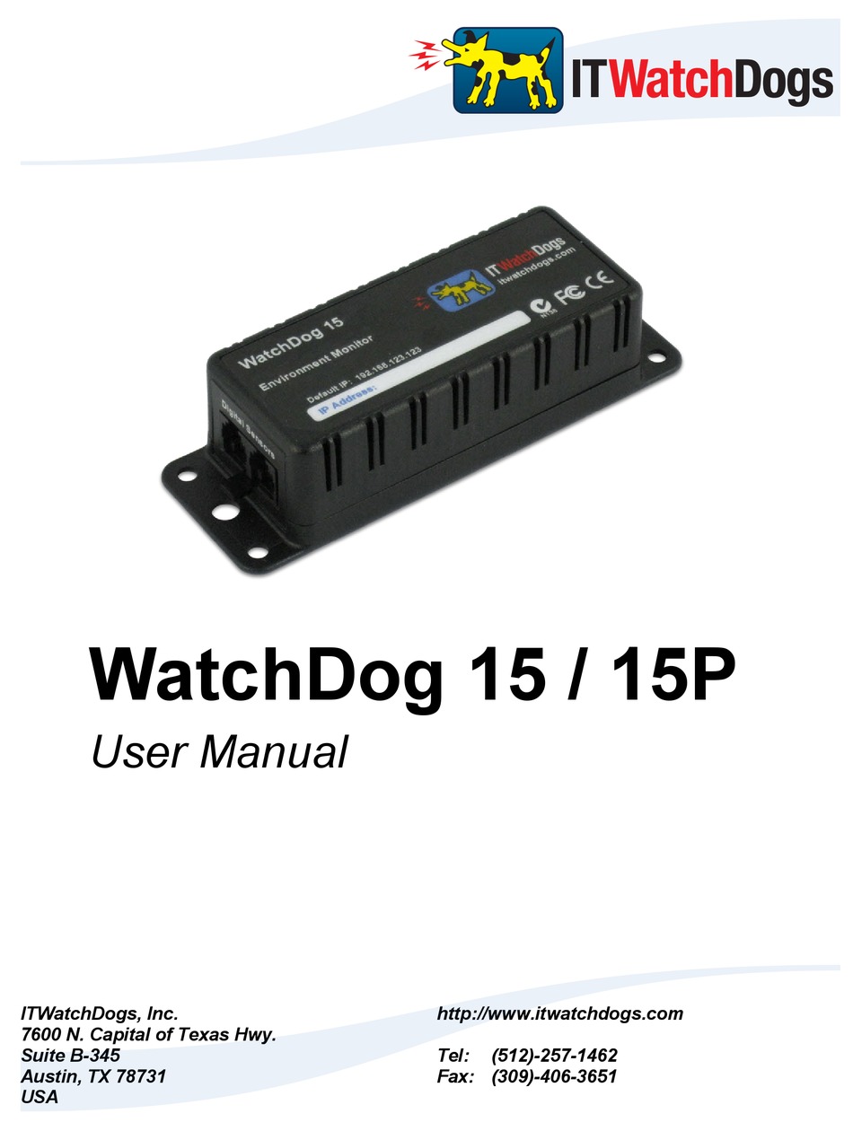 ITWATCHDOGS WATCHDOG 15 USER MANUAL Pdf Download ManualsLib