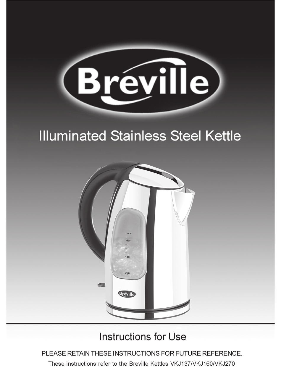 BREVILLE VKJ137 INSTRUCTIONS FOR USE MANUAL Pdf Download ManualsLib