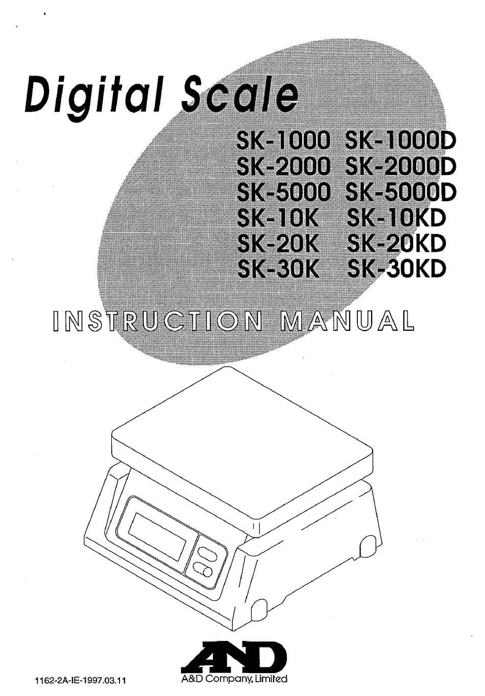 A&D SK-2000K INSTRUCTION MANUAL Pdf Download | ManualsLib