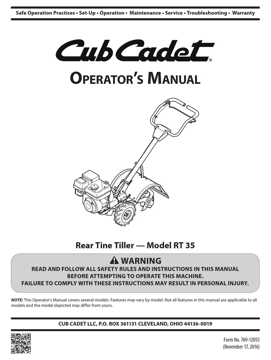 Cub Cadet Rt 35 Operator S Manual Pdf Download Manualslib