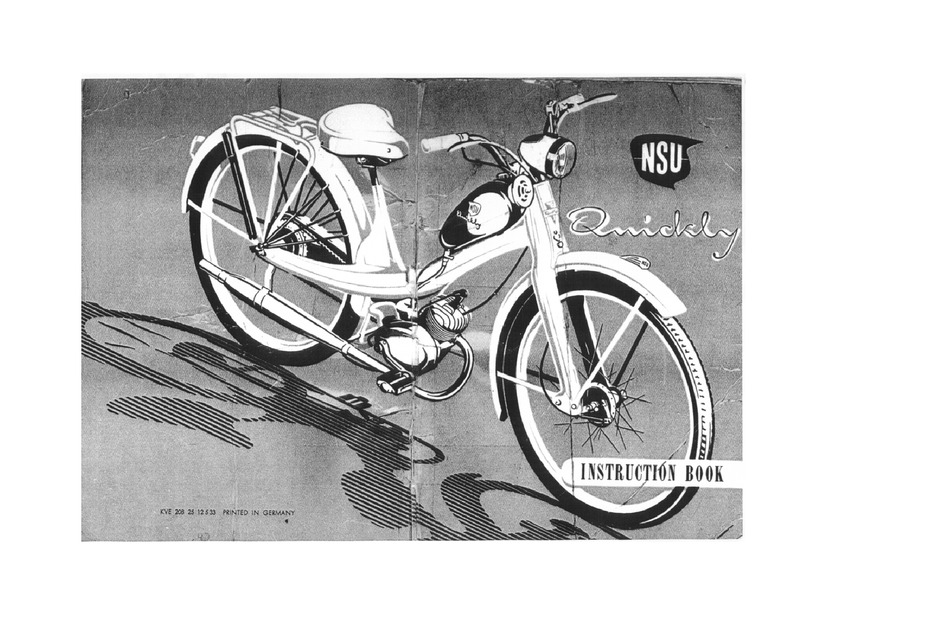 NSU Quickly moped Instruction Book 1955 on CD #52