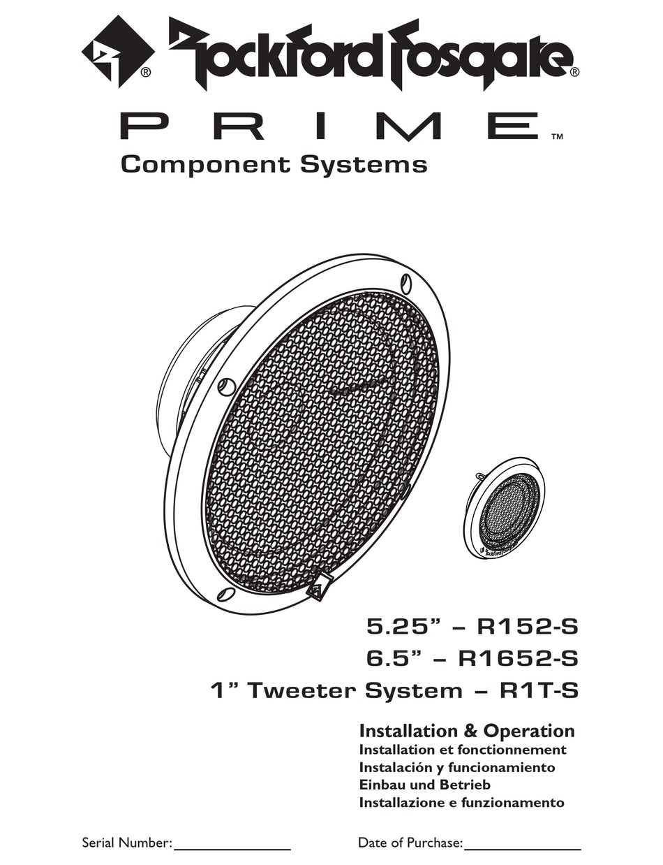 ROCKFORD FOSGATE PRIME Component System R152-S
