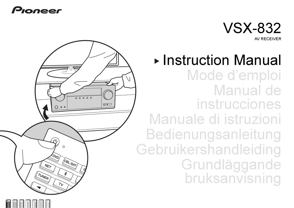 PIONEER VSX-832 INSTRUCTION MANUAL Pdf Download | ManualsLib