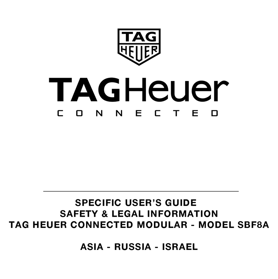 TAG HEUER CONNECTED MODULAR SBF8A SPECIFIC USERS MANUAL Pdf Download ...