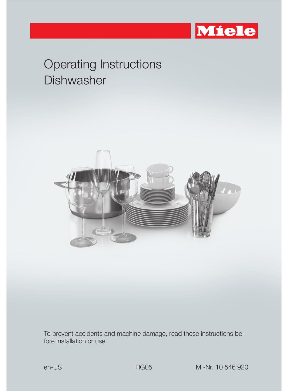 MIELE HG05 OPERATING INSTRUCTIONS MANUAL Pdf Download ManualsLib