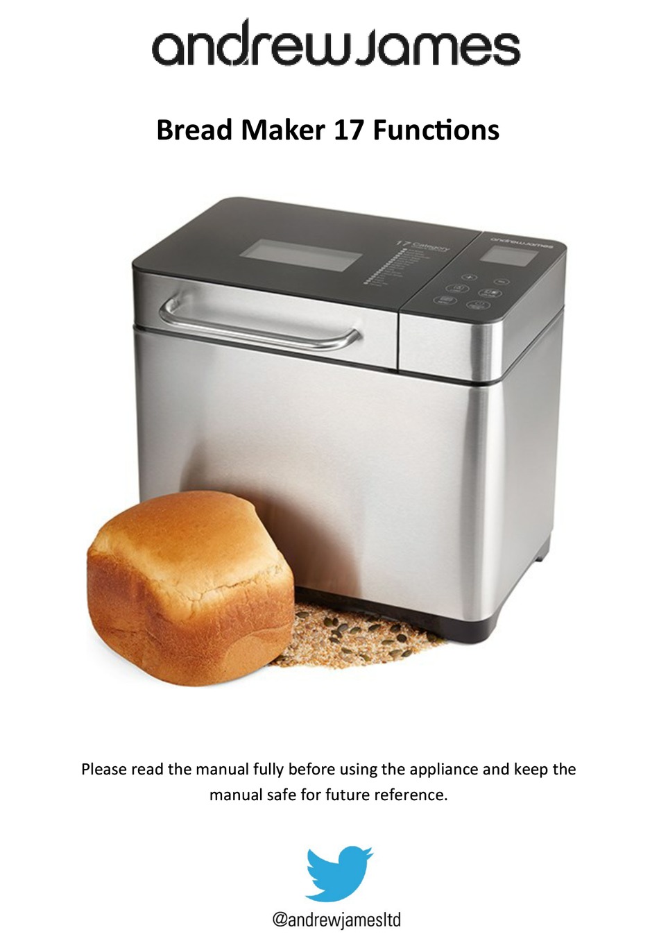 andrew james dual blade bread maker manual