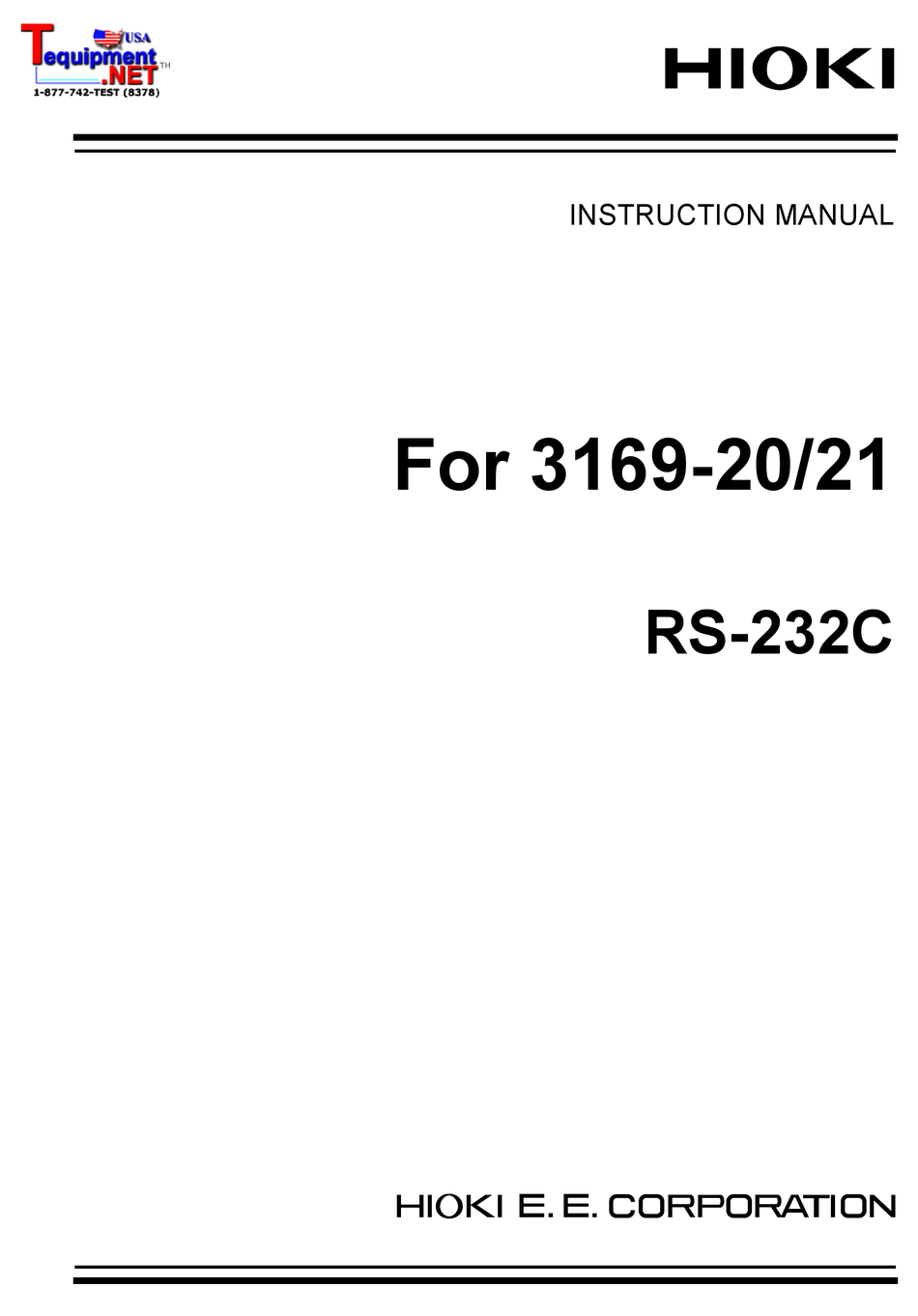 hioki 3261 user manual