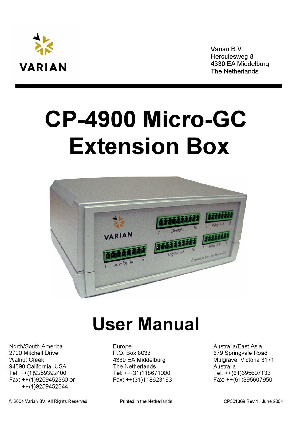VARIAN CP4900 USER MANUAL Pdf Download ManualsLib