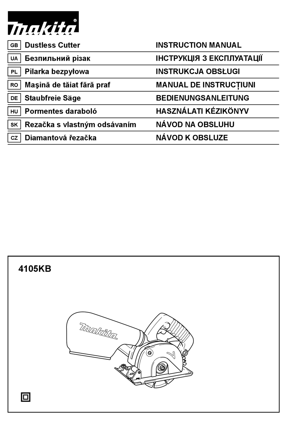 MAKITA 4105KB INSTRUCTION MANUAL Pdf Download | ManualsLib