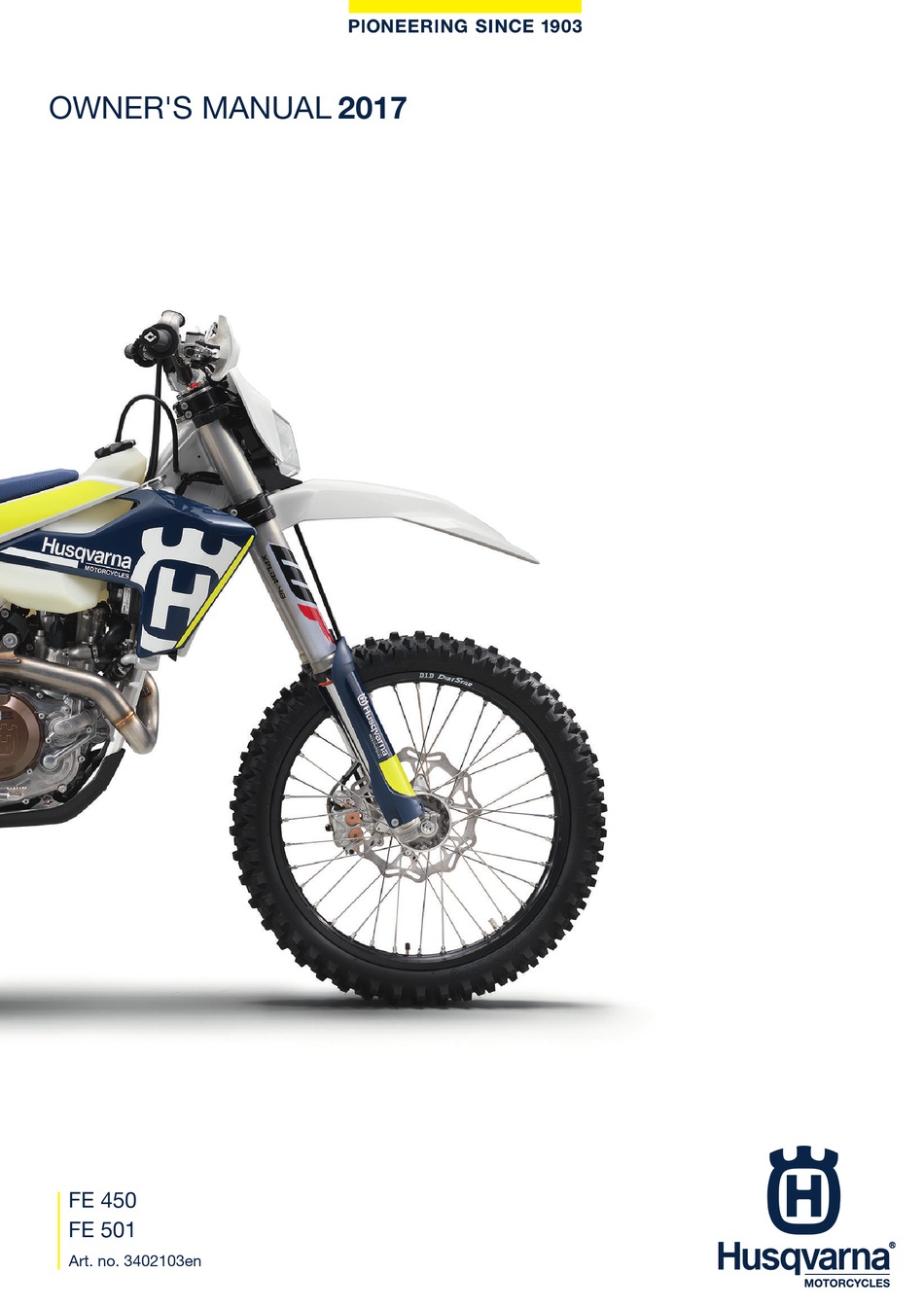 Husqvarna Fe 450 Owner S Manual Pdf Download Manualslib
