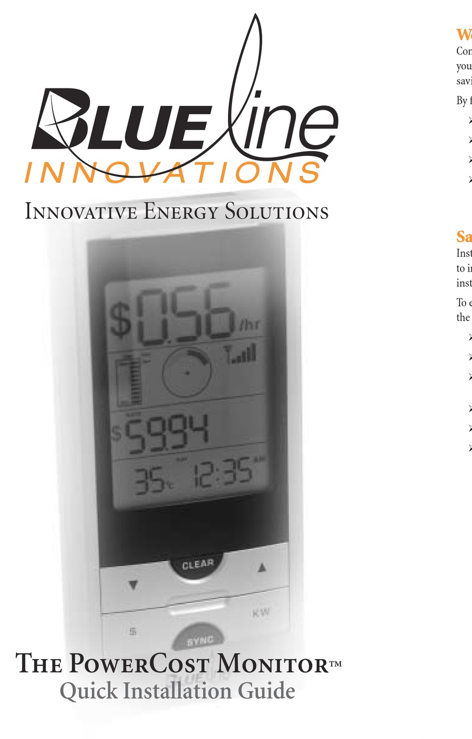BLUE LINE INNOVATIONS BLI28000 QUICK INSTALLATION MANUAL Pdf Download